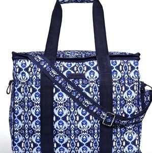 Vera Bradley cooler insulated blue double handle and ajustable shoulder Bag